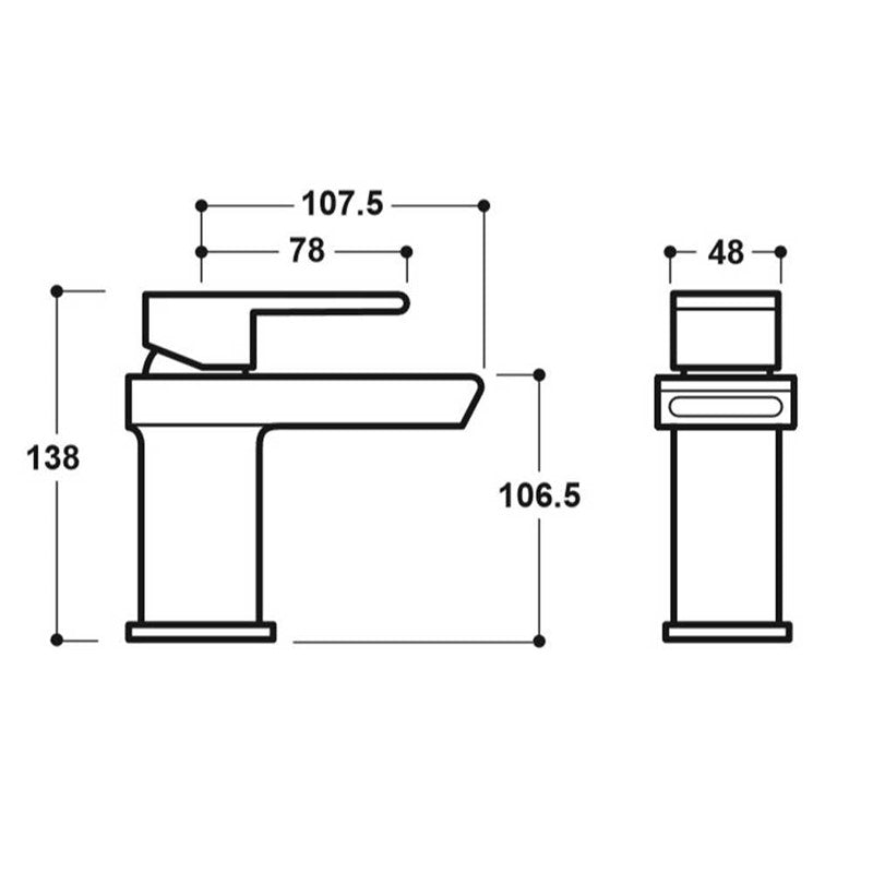 Synergy Studio Qb Mono Basin Mixer (SY-QB05-N)