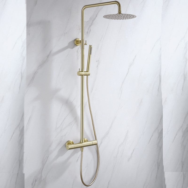 Synergy Round Brass Thermostatic Shower (SY-VM15BB)