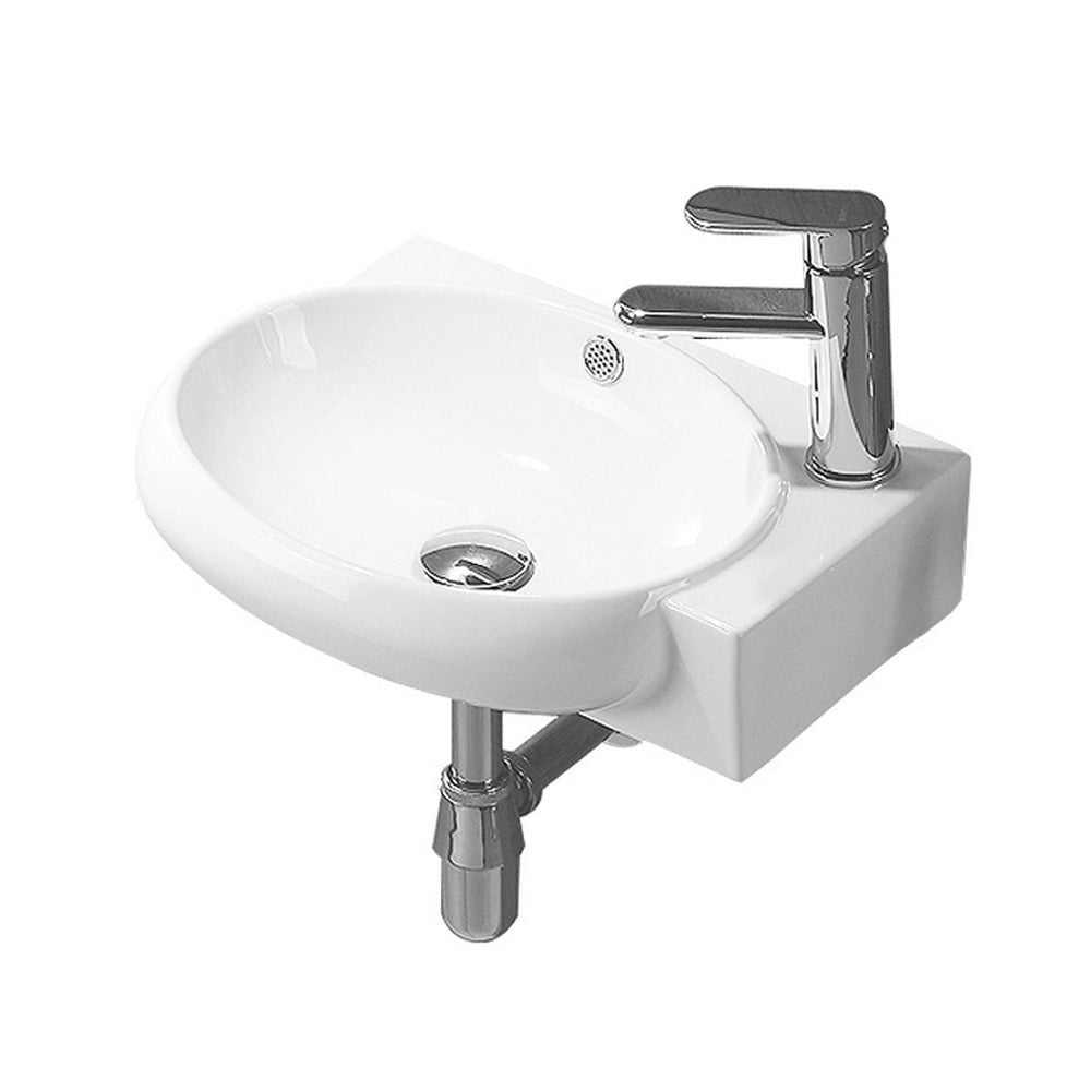 Synergy Emer 420Mm 1 Right Hand Tap Hole Wall Hung Basin (SY-WHB6069 & 237EW016)