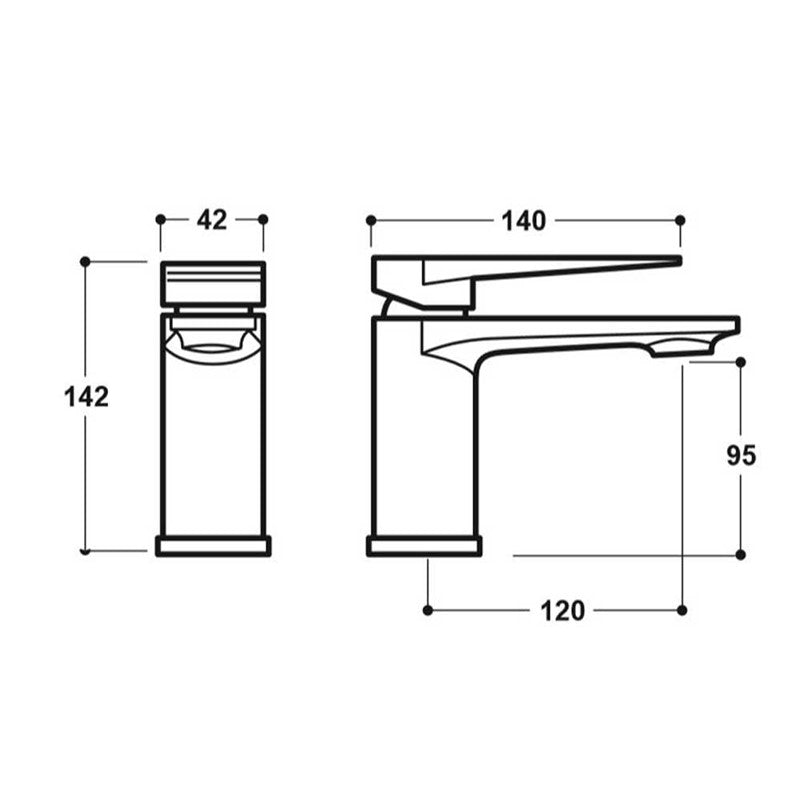 Synergy Studio Xq Basin Mono Mixer (SY-XQ05-N)
