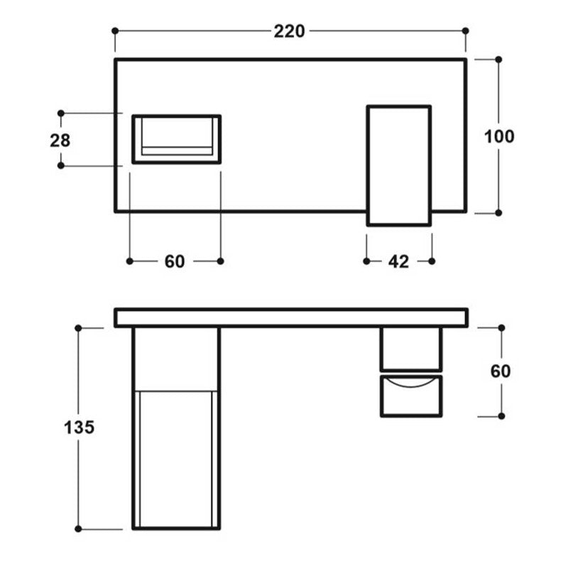 Synergy Studio Z Wall Mounted Basin Mixer (SY-Z18-N)