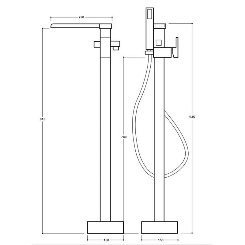 Synergy Tec Studio Z Freestanding Bath Shower Mixer (SY-Z88-N)