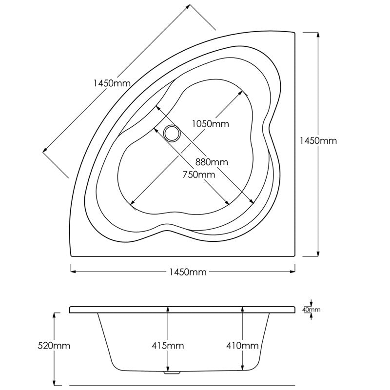 Symetria Corner Bath (TJ-LAGUNAS & TJ-LAGUNAPM)