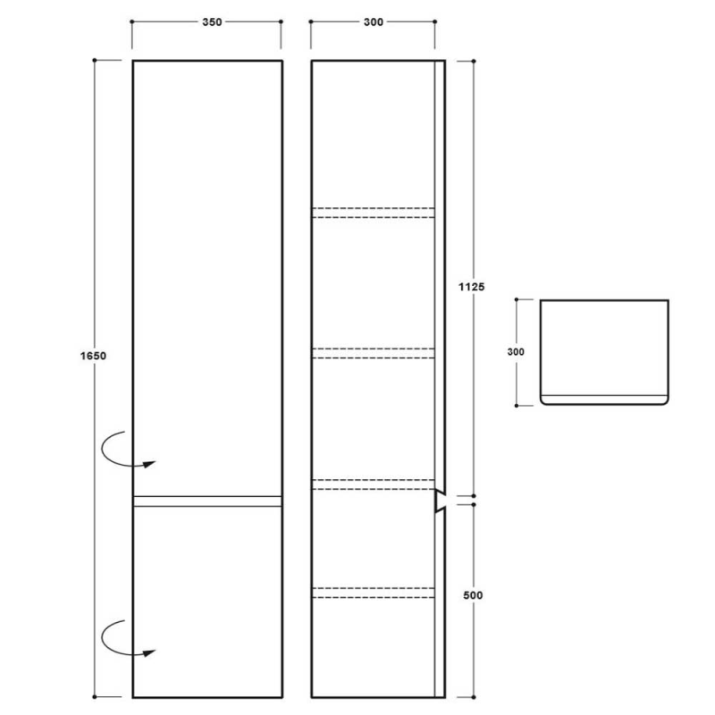 Kiev 1500Mm Wall Mounted Storage Unit (SY-KIE14)