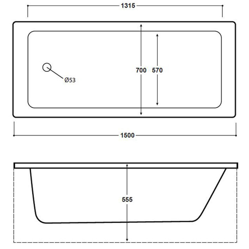 Berg Solo Single Ended Bath (237CAS15SF & 237BPG1500)