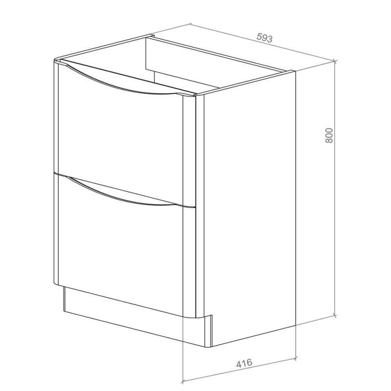 Kiev 600Mm Floor Standing Gloss Cabinet (SY-KIE18 & SY-KIEBAS1)