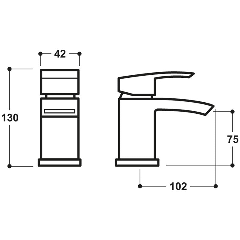 Synergy Tec Studio Sc Mini Basin Mixer (SY-SC07-N)