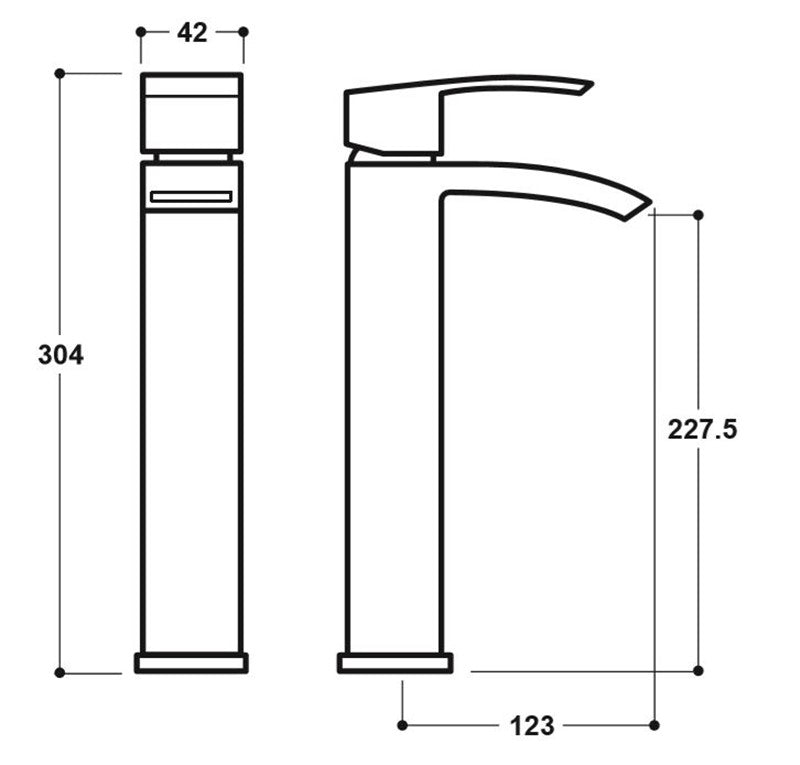 Synergy Tec Studio Sc Tall Basin Mixer (SY-SC08-N)