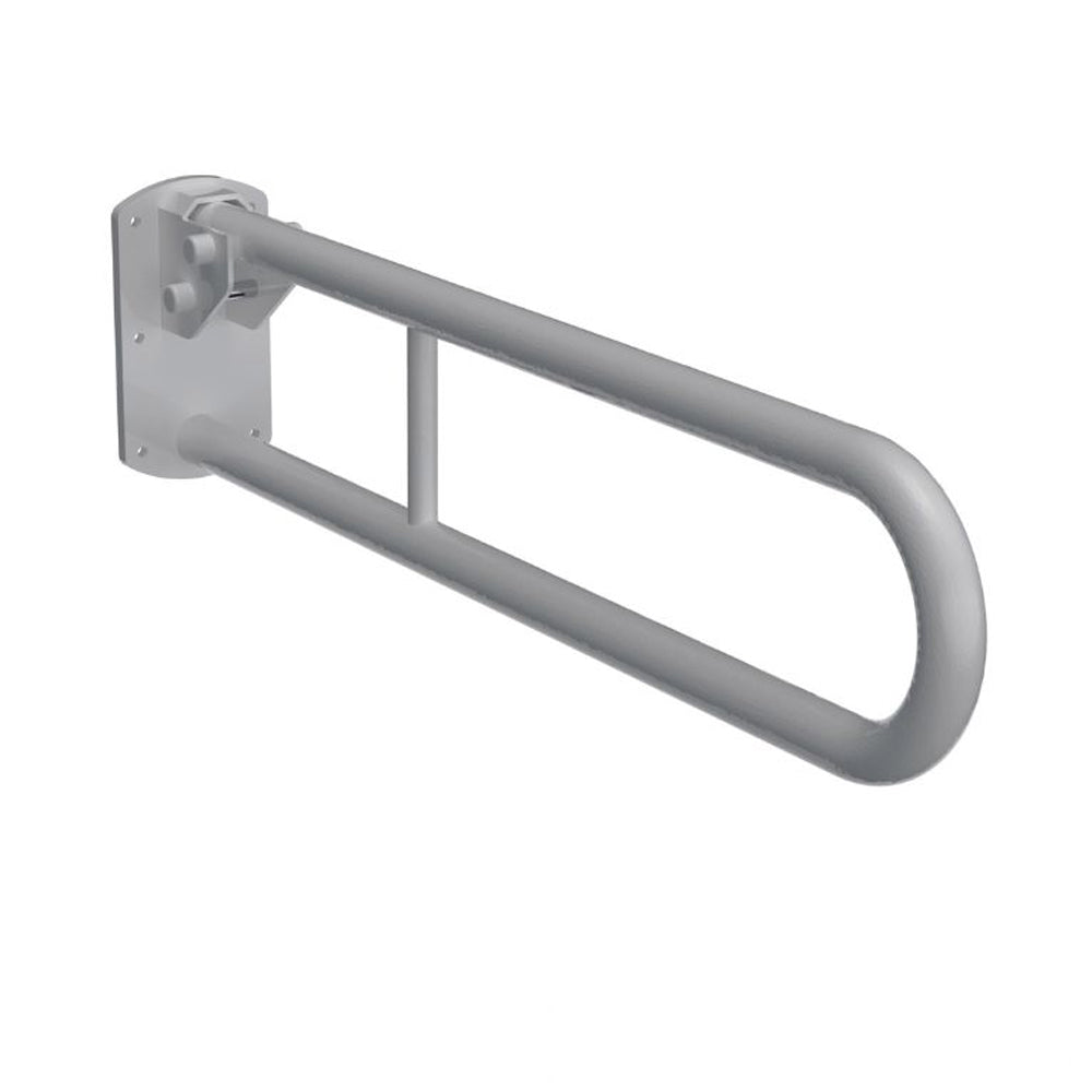 Arley Comfort 800mm Hinged White Support Arm With Toilet Roll Holder