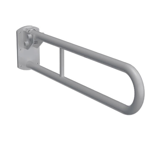 Arley Comfort 800mm Hinged White Support Arm With Toilet Roll Holder
