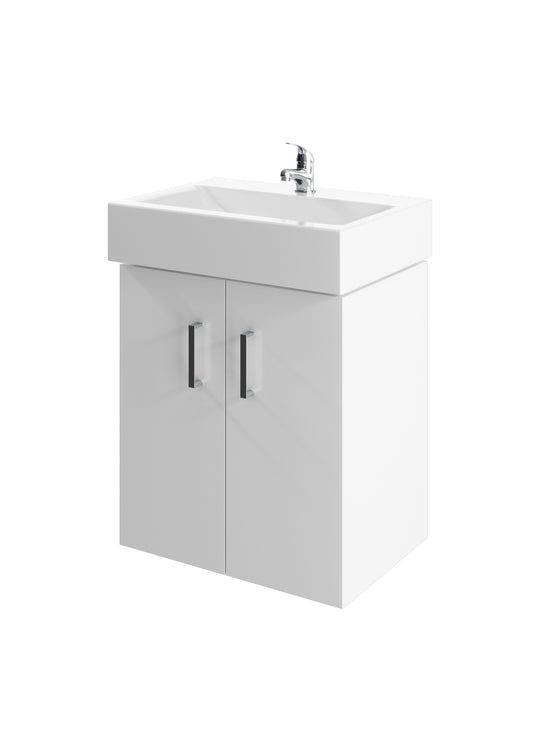 Tite 450mm 2 Door Wall Hung Unit With Basin