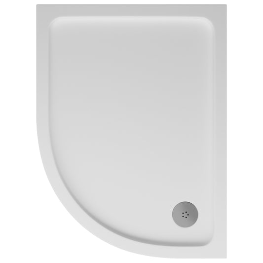 Hydro45 900 x 760mm White Anti Slip Offset Quad Right Hand Tray