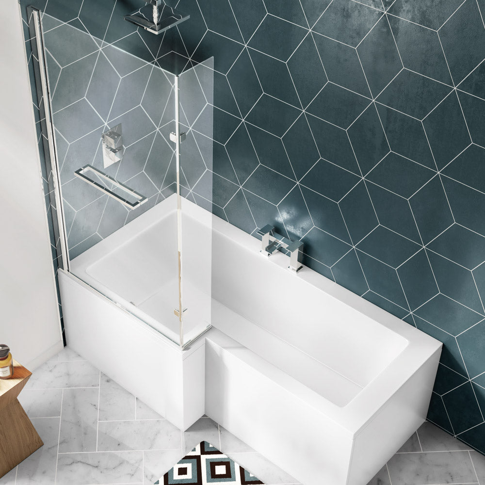 Synergy Elite L Shaped Shower Bath (SY-ELSB17LS & SY-ELSBP17)