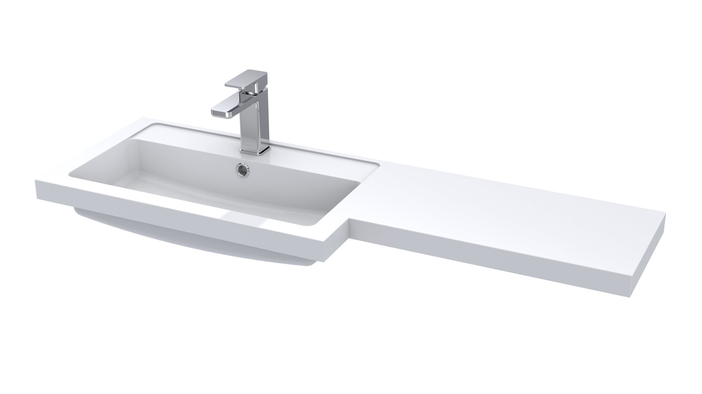 Weston Square L-Shaped Polymarble Basin by Synergy