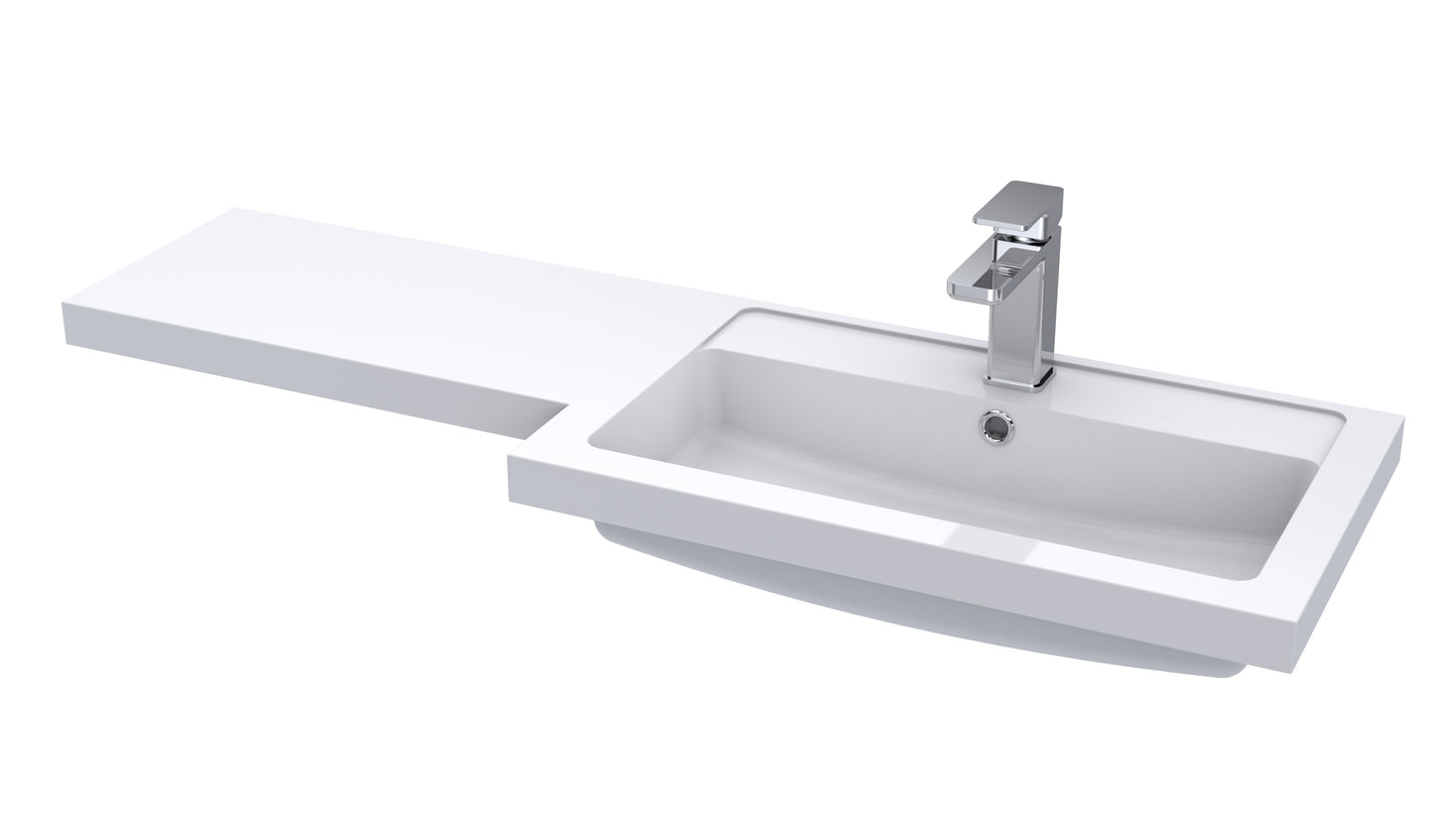 Weston Square L-Shaped Polymarble Basin by Synergy
