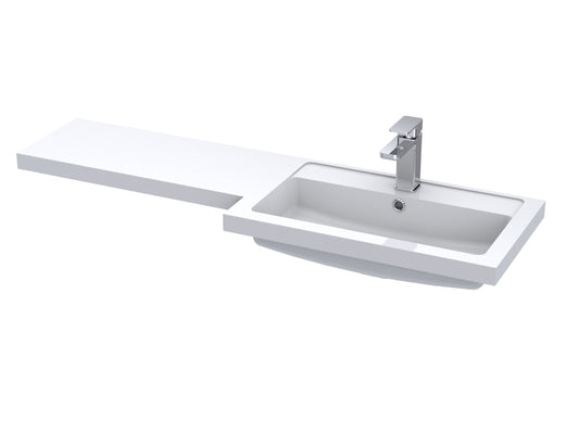 Weston Square L-Shaped Polymarble Basin by Synergy
