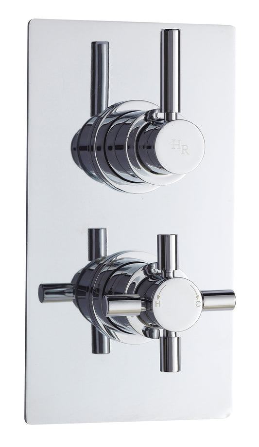 Tec Pura Twin Thermostatic Shower Valve With Diverter