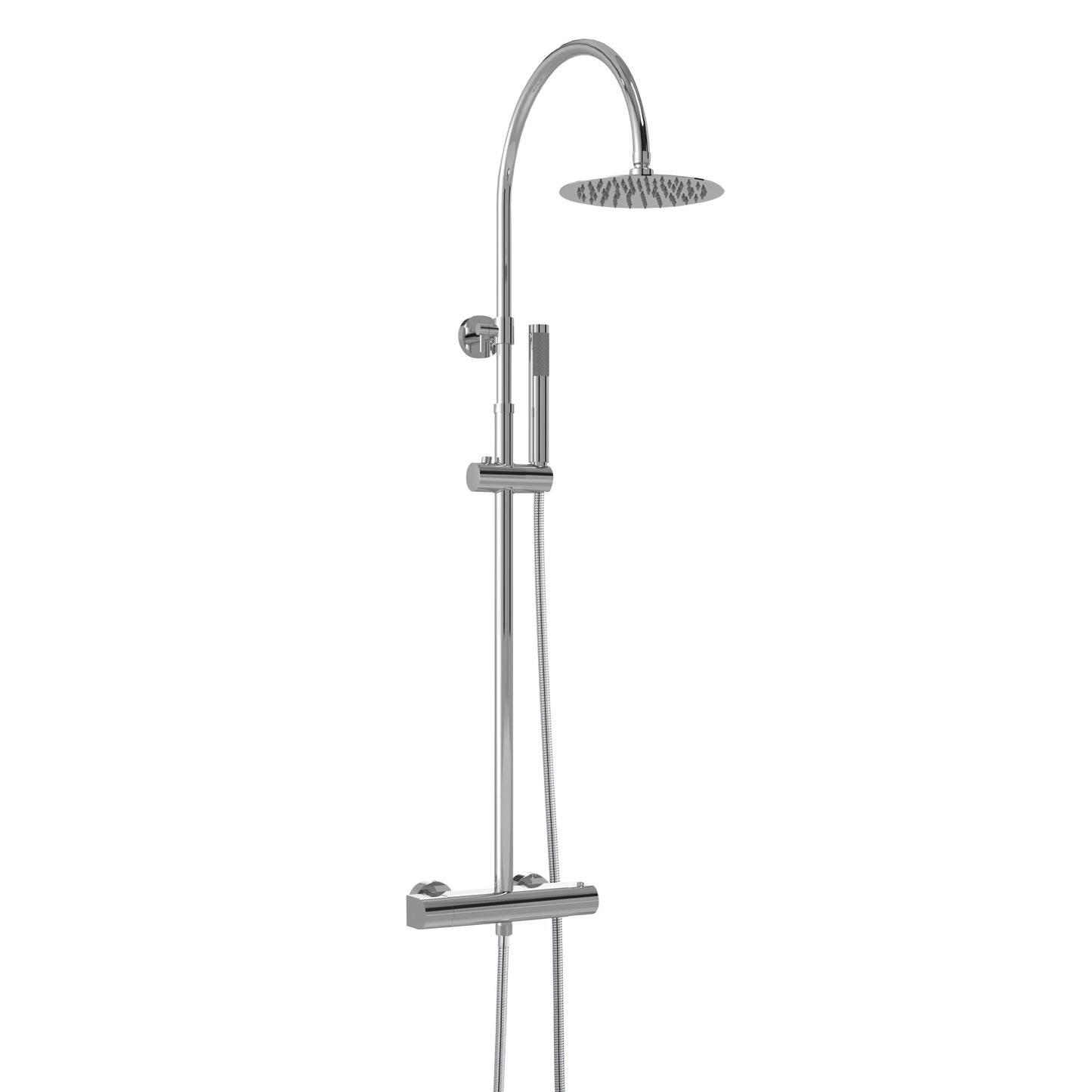 Multi Option Shower Kits Round Brass Thermostatic Bar Valve & Shower Kit