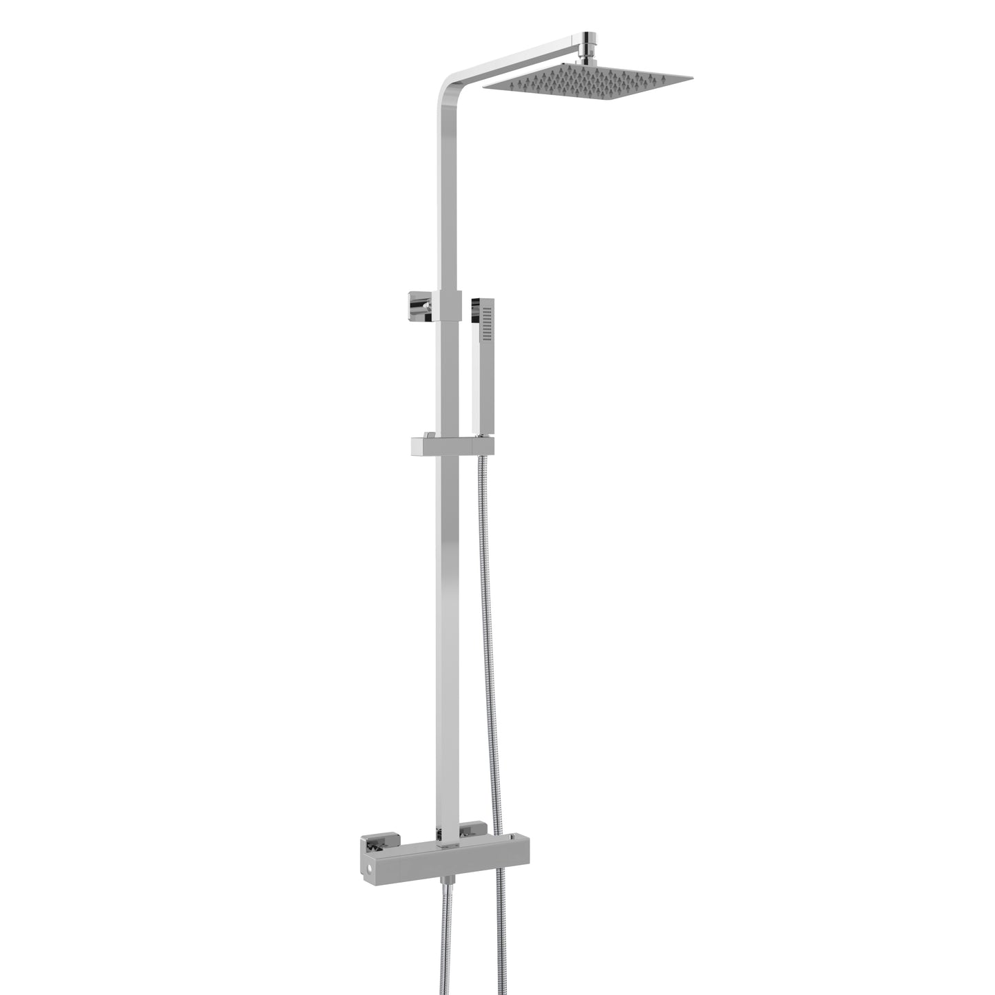 Multi Option Shower Kits Square Brass Thermostatic Bar Valve & Shower Kit