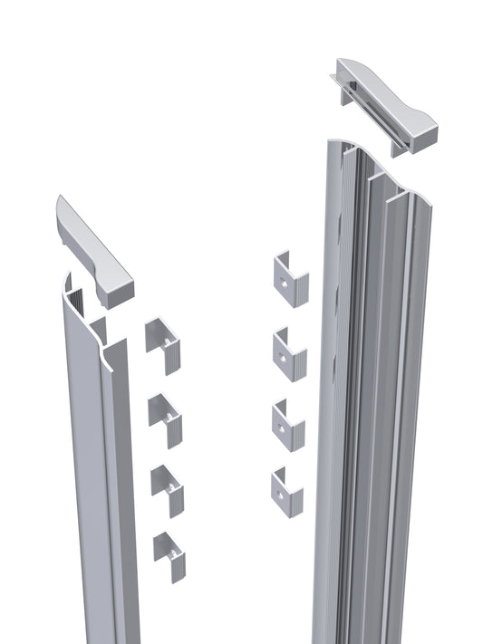 Pacific Enclosure Screw Cover Kit Chrome, 1850mm