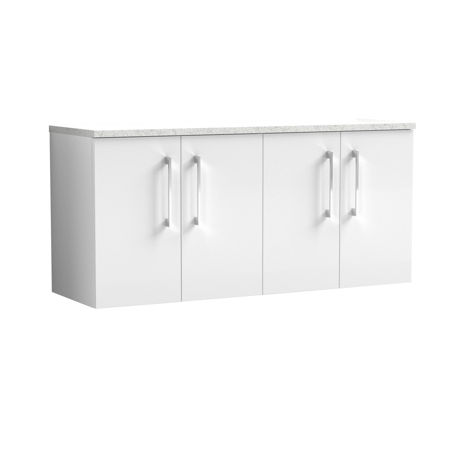 Nuie 1200mm Wall Hung 2-Door Vanity Unit With Laminate Worktop