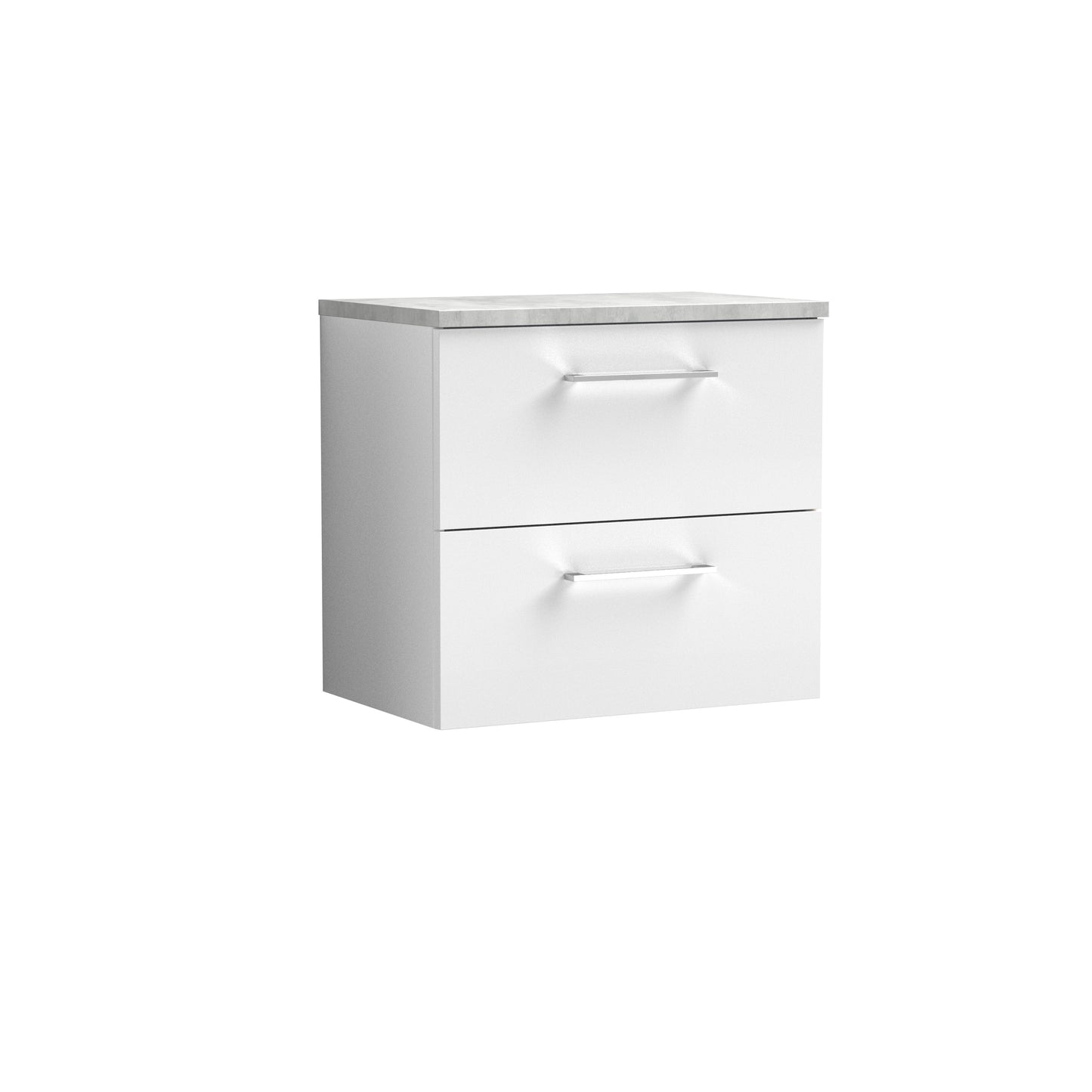 Nuie Arno 600mm Wall Hung 2-Drawer Vanity Unit With Laminate Top