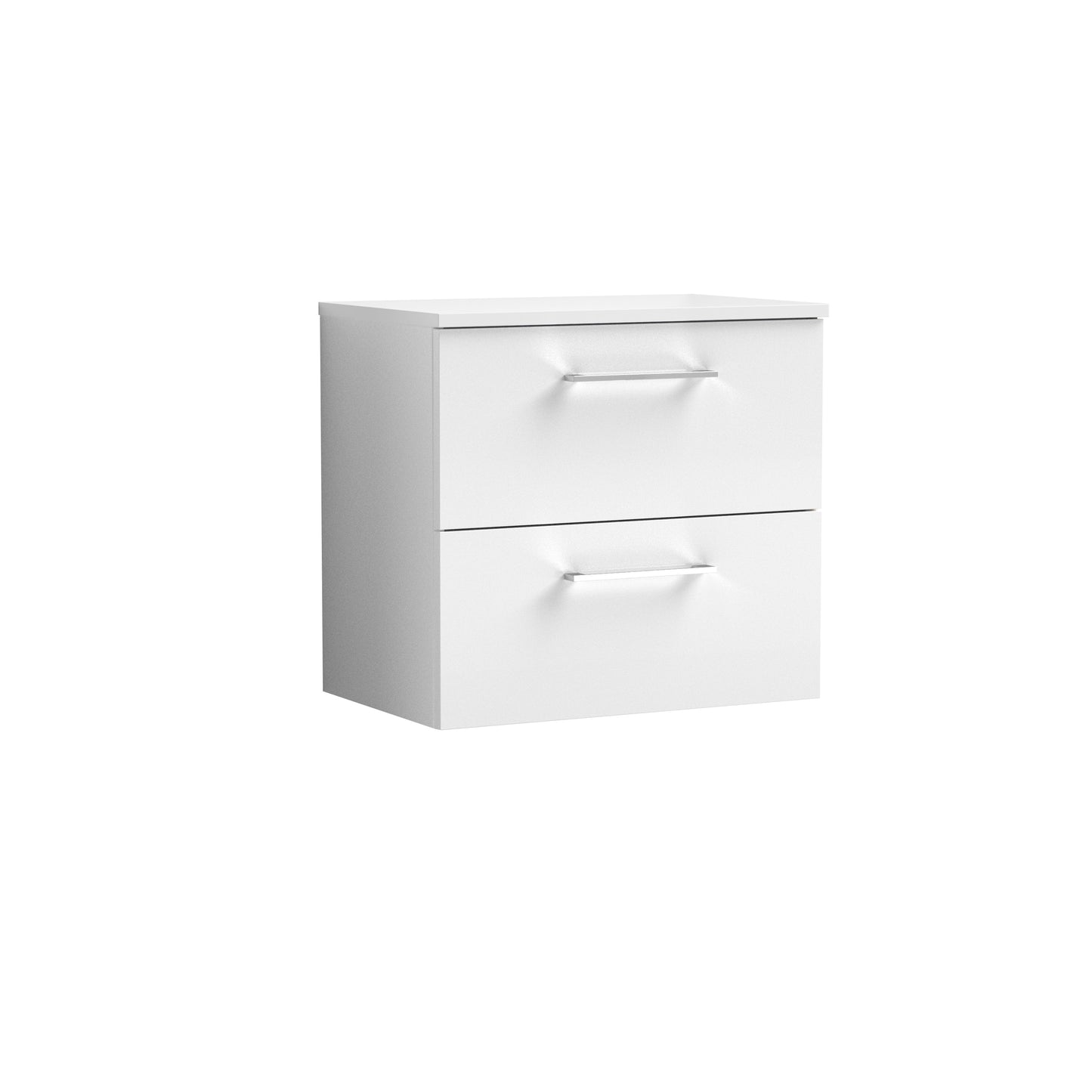Nuie Arno 600mm Wall Hung 2-Drawer Vanity Unit With Worktop