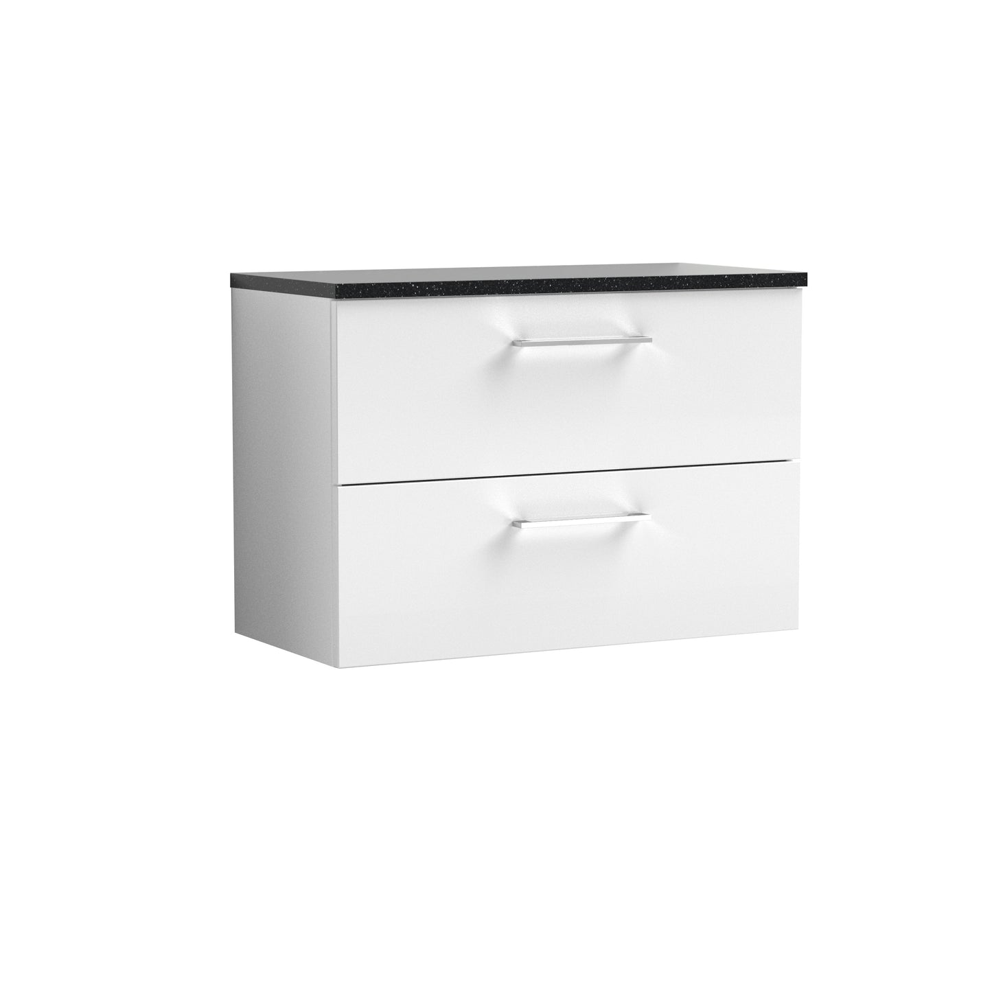 Nuie Arno 800mm Gloss White Wall Hung Vanity Unit With Laminate Top