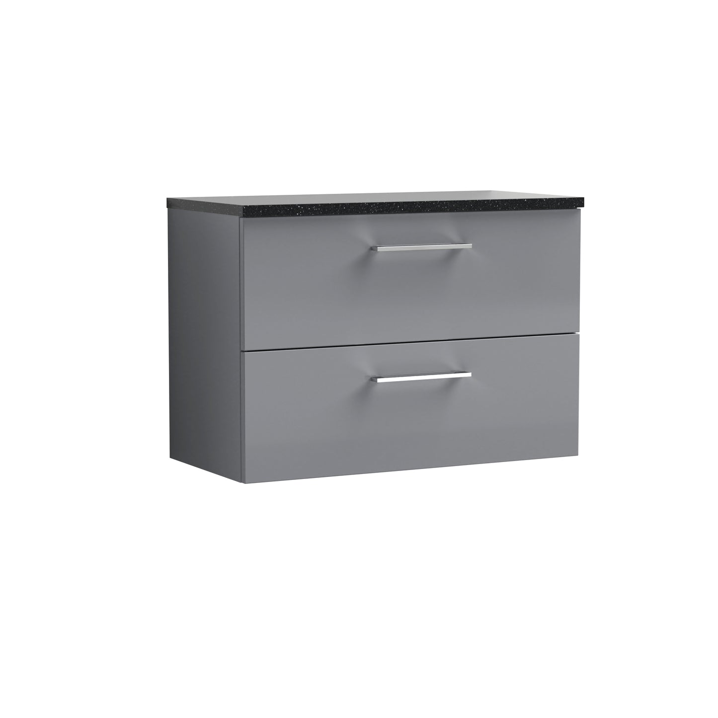 Nuie Arno 800mm Wall Hung 2 Drawer Vanity Unit With Laminate Worktop