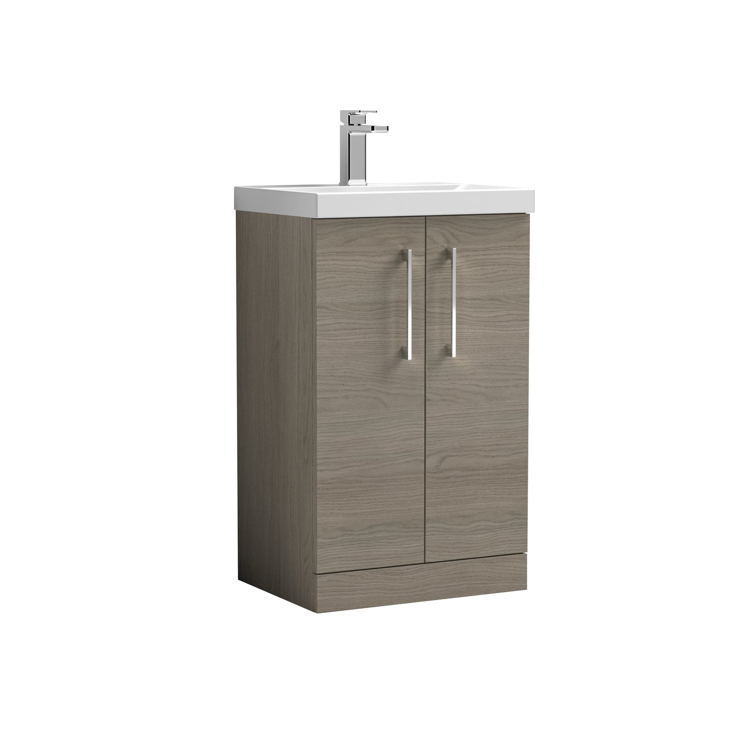 Arno 500mm Floor Standing 2-Door Vanity Unit with Mid-Edge Basin by Nuie