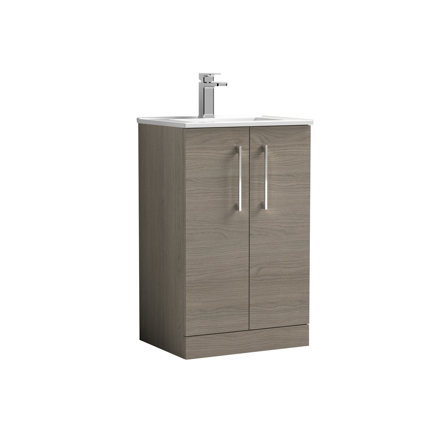 Arno 500mm Floor Standing 2 Door Vanity Unit with Minimalist Basin by Nuie