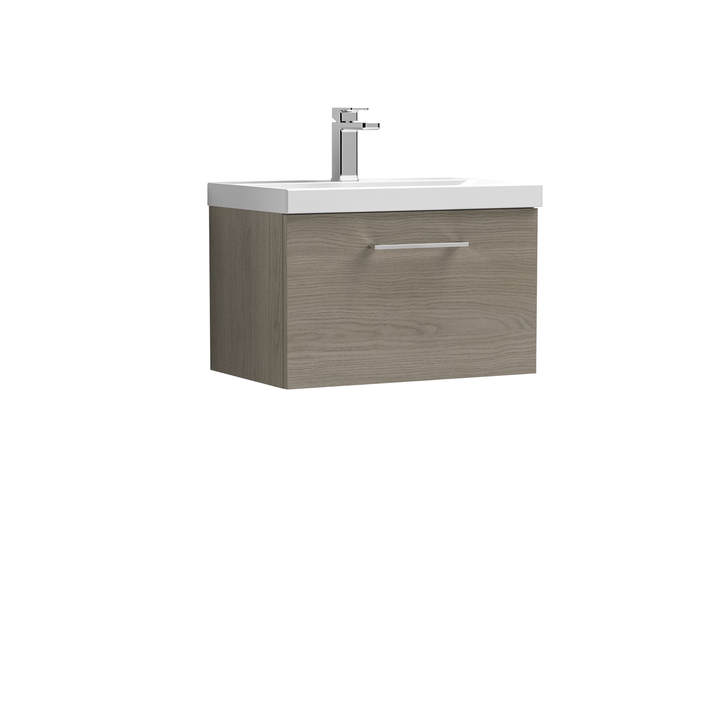 Arno 600mm Wall Hung 1-Drawer Vanity Unit With Thin-Edge Basin by Nuie