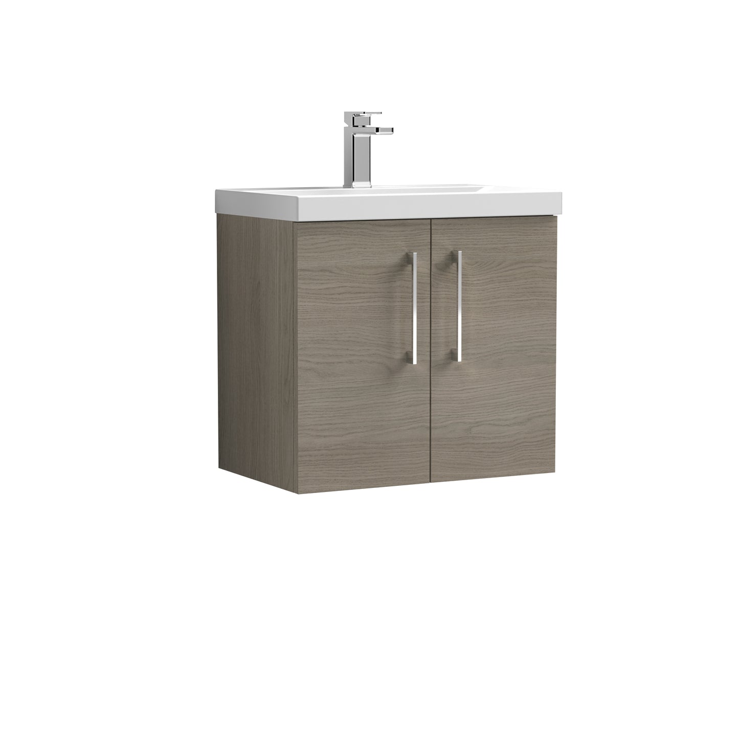Arno 600mm Wall Hung 2-Door Vanity Unit with Thin-Edge Basin by Nuie