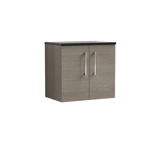 Nuie 600mm Wall Hung 2-Door Vanity Unit With Laminate Top