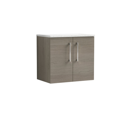 Nuie Arno 600mm Wall Hung 2-Door Vanity Unit With Laminate Top
