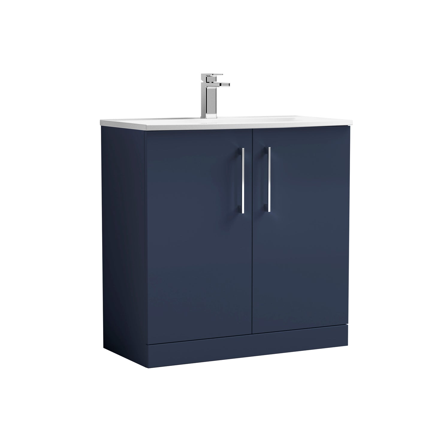 Arno 800mm Floor Standing 2-Door Vanity Unit with Curved Basin by Nuie
