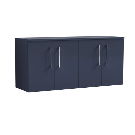 Nuie 1200mm Wall Hung 2-Door Vanity Unit with Worktop