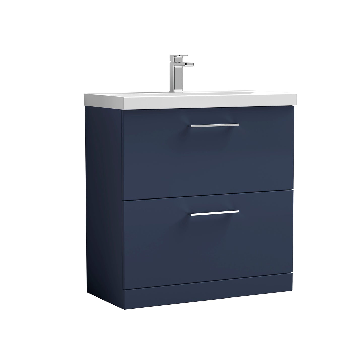 Arno 800mm Floor Standing 2-Drawer Vanity Unit with Thin-Edge Basin by Nuie