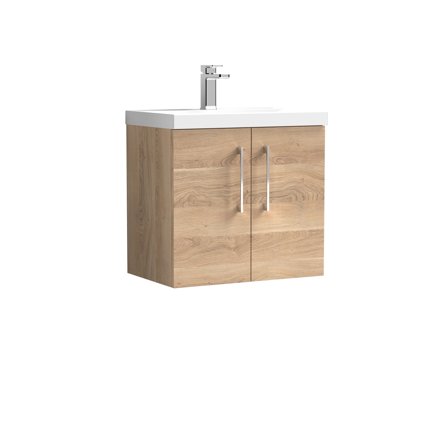 Arno 600mm Wall Hung 2-Door Vanity Unit with Thin-Edge Basin by Nuie