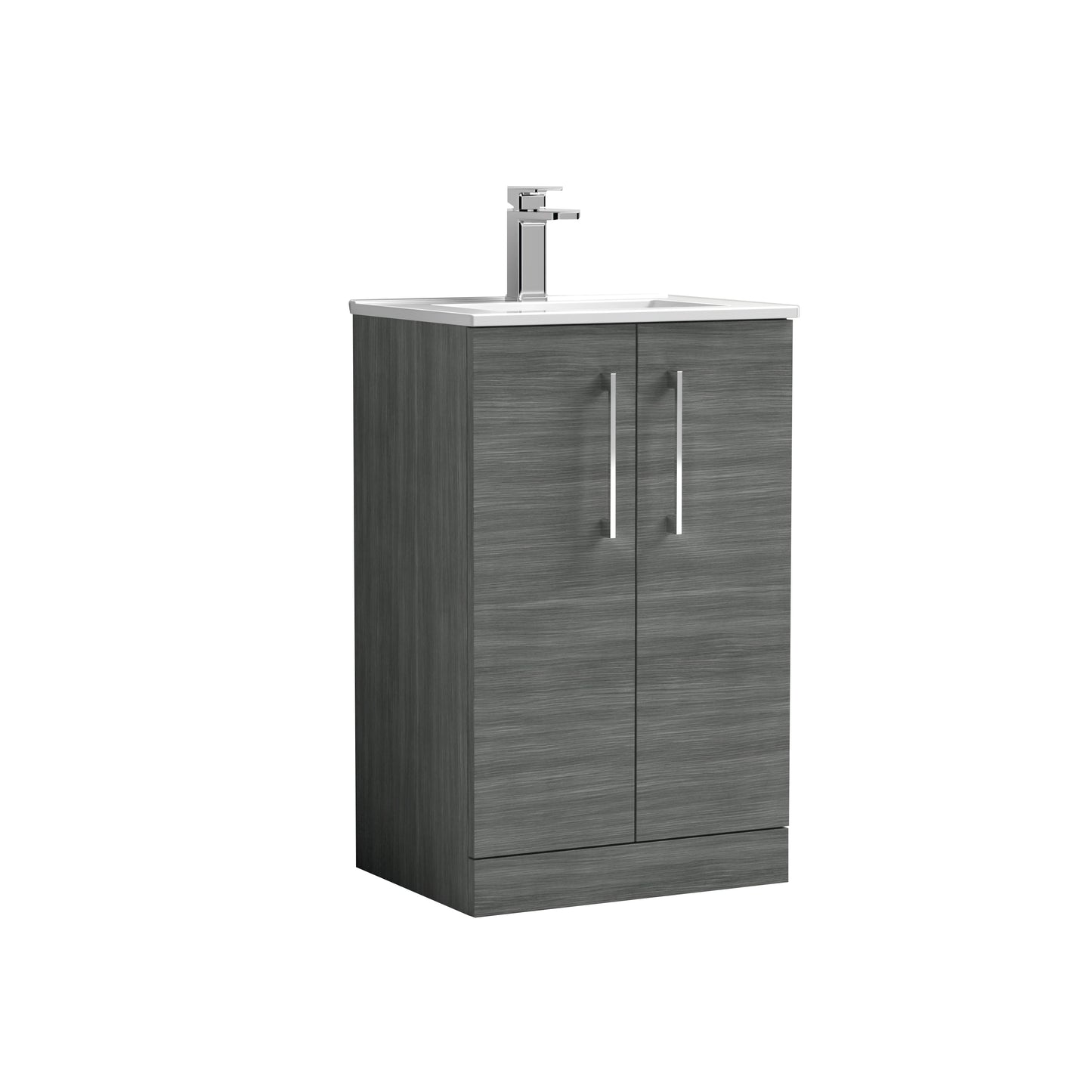 Arno 500mm Floor Standing 2 Door Vanity Unit with Minimalist Basin by Nuie