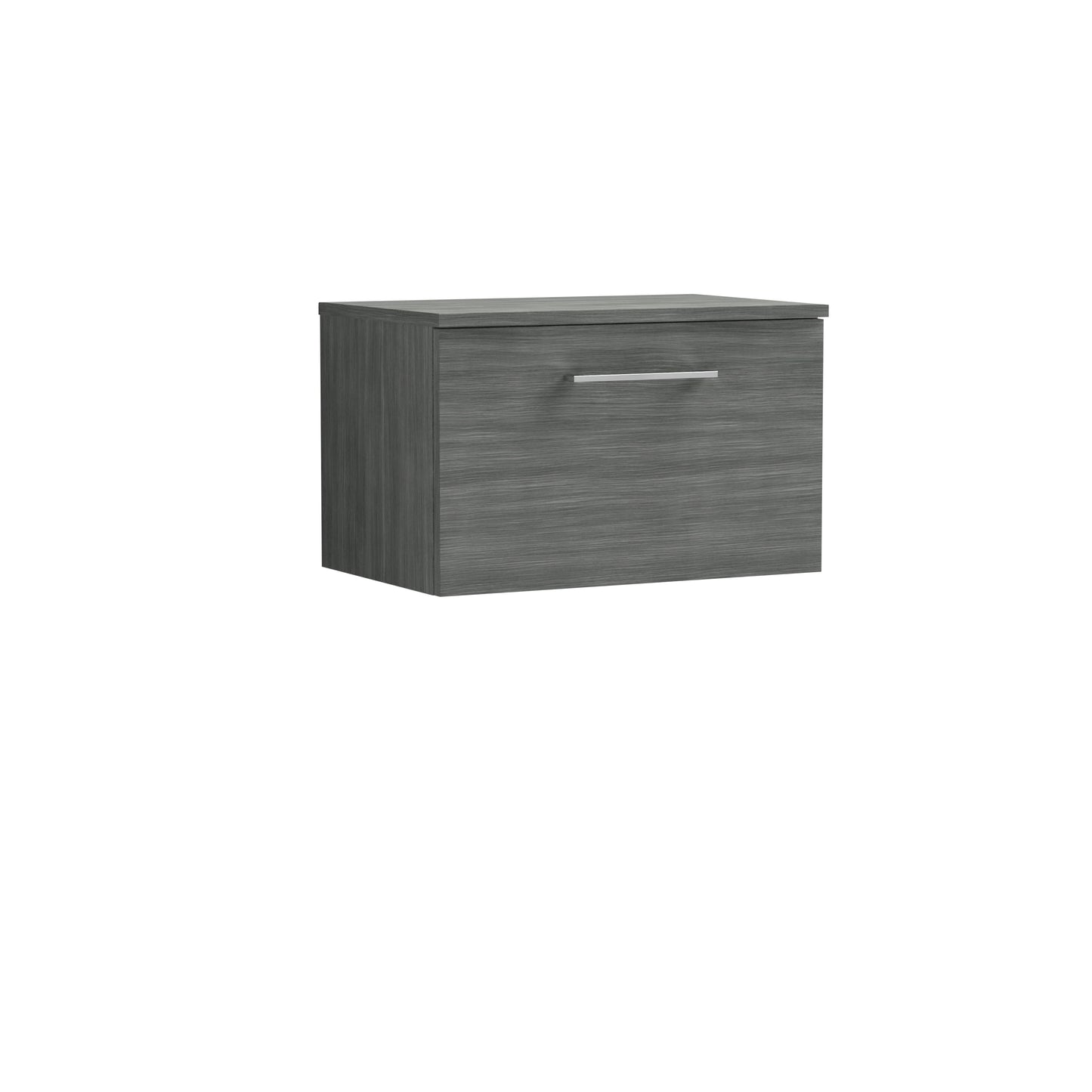 Nuie Arno 600mm Wall Hung 1-Drawer Vanity Unit With Worktop