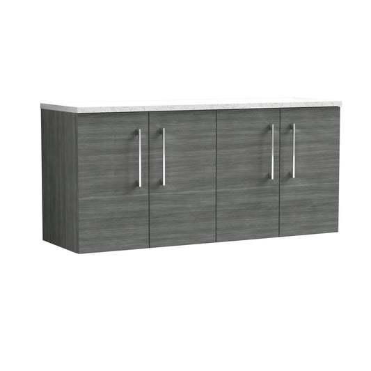 Nuie 1200mm Wall Hung Vanity Unit With Laminate Worktop