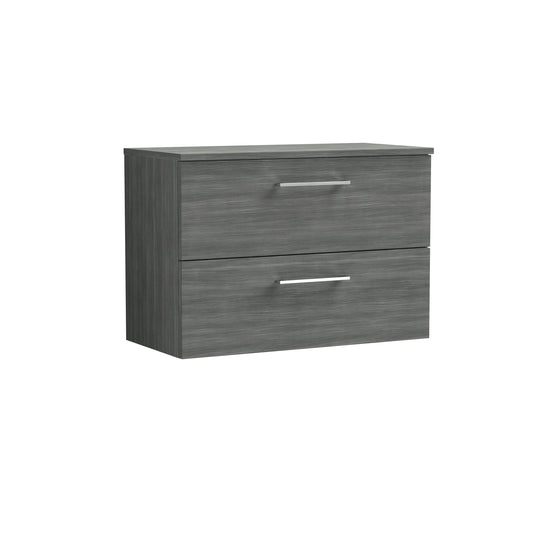 Nuie 800mm Wall Hung 2-Drawer Vanity Unit With Worktop