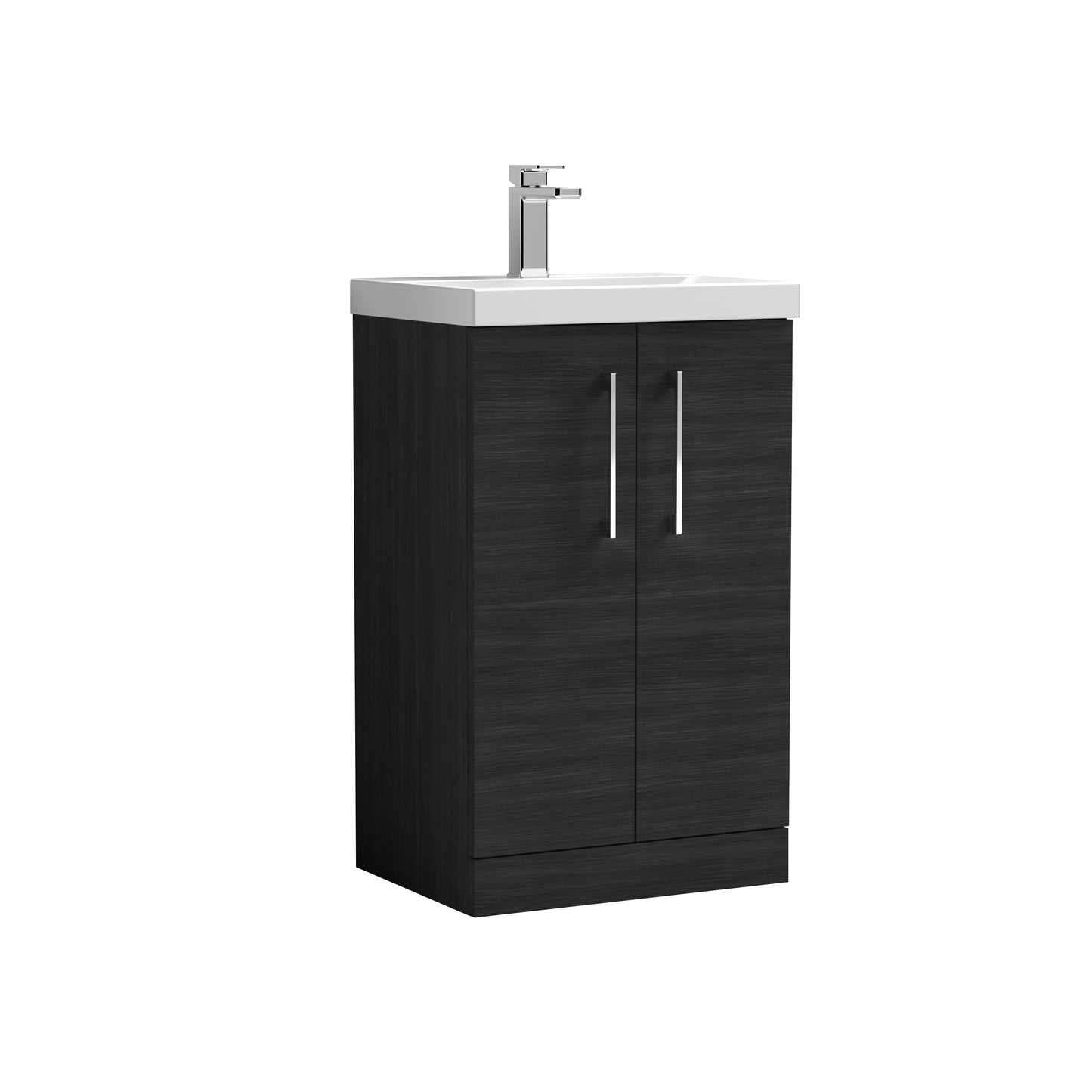Arno 500mm Floor Standing 2-Door Vanity Unit with Mid-Edge Basin by Nuie