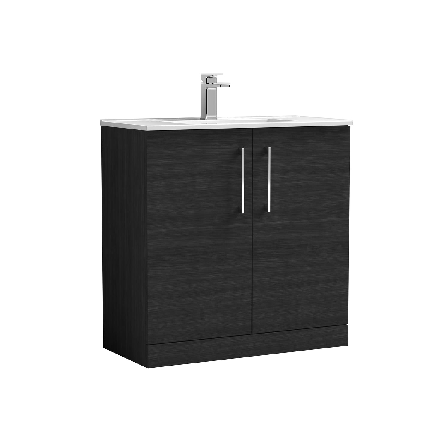 Arno 800mm Floor Standing 2-Door Vanity Unit with Minimalist Basin by Nuie