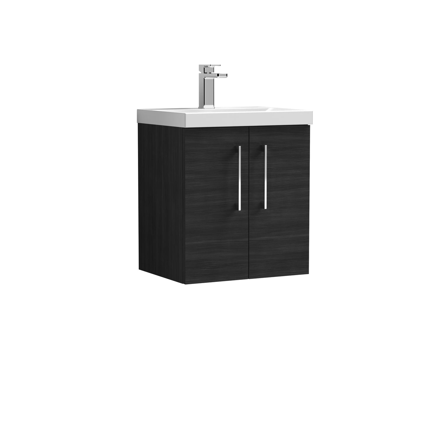 Arno 500mm Wall Hung 2-Door Vanity Unit with Mid-Edge Basin by Nuie