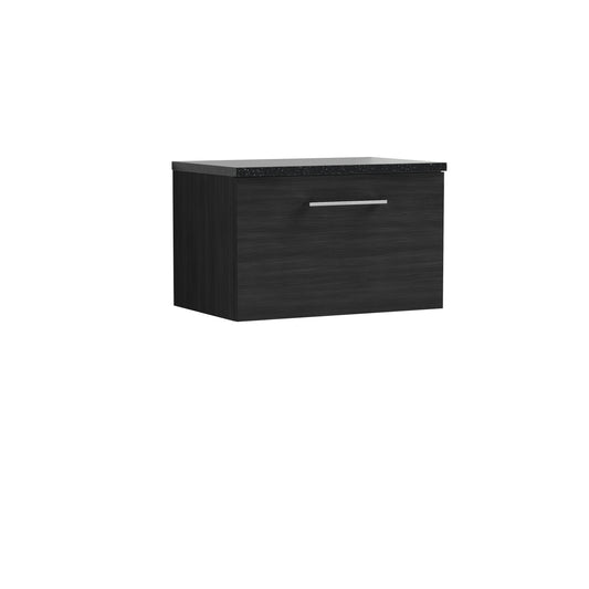 Nuie 600mm Wall Hung 1-Drawer Vanity Unit With Laminate Top