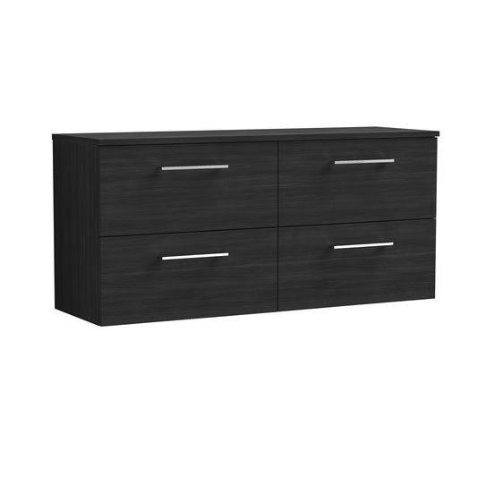 Nuie Arno 1200mm Wall Hung 4-Drawer Vanity Unit With Worktop