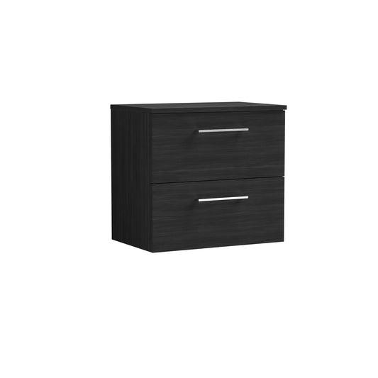 Nuie Arno 600mm Wall Hung 2-Drawer Vanity Unit With Worktop