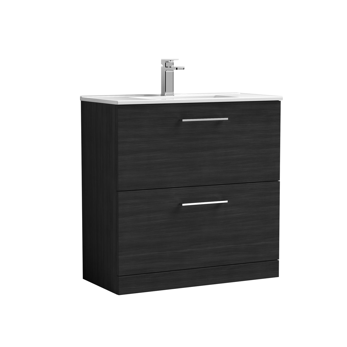 Arno 800mm 2-Drawer Floor Standing Vanity Unit with Minimalist Basin by Nuie